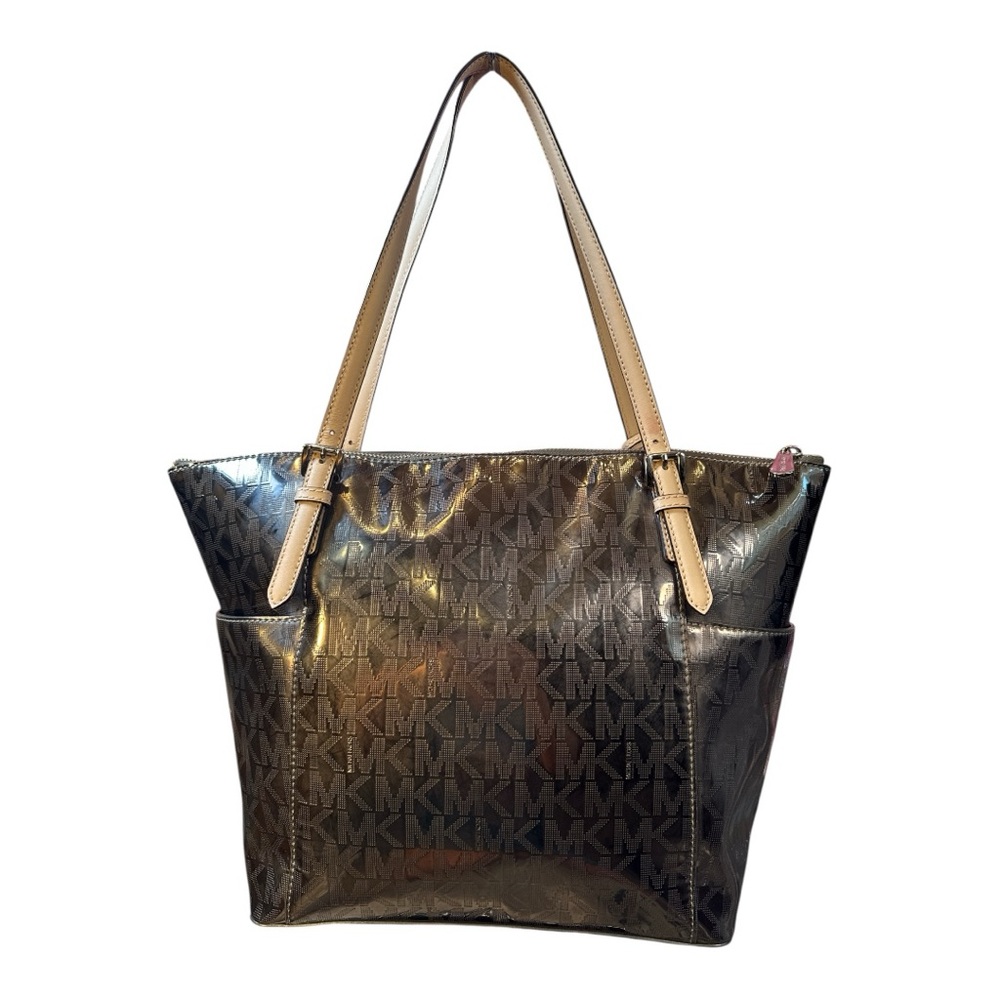 Michael Kors Jet Set Metallic Tote EUC - Picture 3 of 16